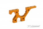 XRAY 302027-O T3 Aluminium minium Front Lower Suspension Adjust. Bulkhead - Orange
