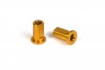 XRAY 302033-O T2 Aluminium minium Nut For Suspension Holder - Orange (2)