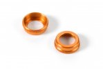 XRAY 308354-O ULP Aluminum Shock Cap Nut with Vent Hole - Orange (2)