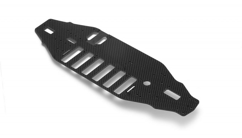 XRAY 301128 T2(009) Chassis 2.5mm FRP Graphite - 6-cell - Rubber-spec