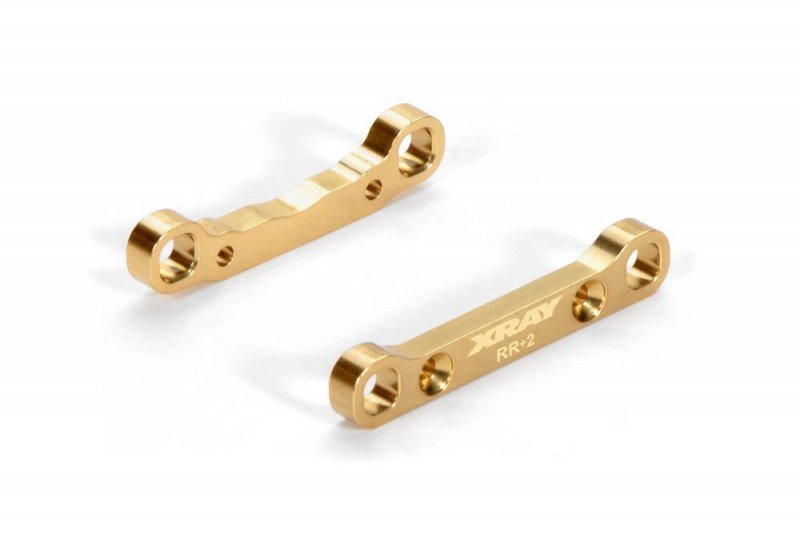 XRAY 363313 Brass Rear Lower Suspension Holder +2 - Rear+RF - Set