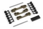 XRAY 353303 XB808 Aluminum Rear Lower Suspension  Holders Set - Swiss 7075 T6 (7mm) - Hard Coated - V2