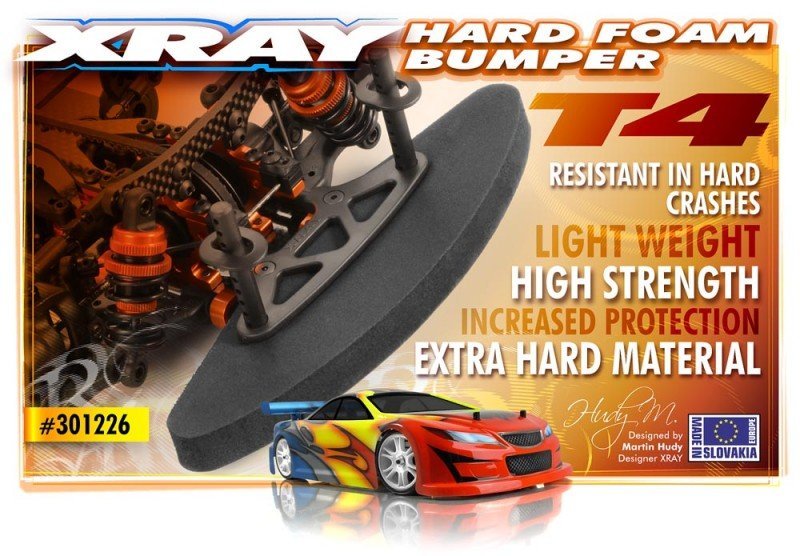 Xray T4 Hard Foam Bumper EP 4WD 1:10 RC Cars Touring On Road #XR-301226