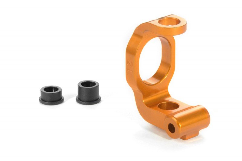 XRAY 302336 T2 Aluminium minium C-Hub Front Block- Left - 2 Degree - Orange