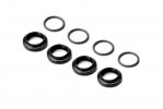 XRAY 308040-K - Shock Adjustable Nut Aluminium + O-ring - Black (4)