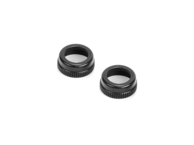 XRAY 308353-K - Aluminium Shock Cap-nut With Vent Hole - Black (2)