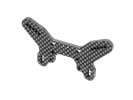 XRAY 362091 - Carbon Shock Tower Hs Bulkhead For Wing 2 Dots - Front