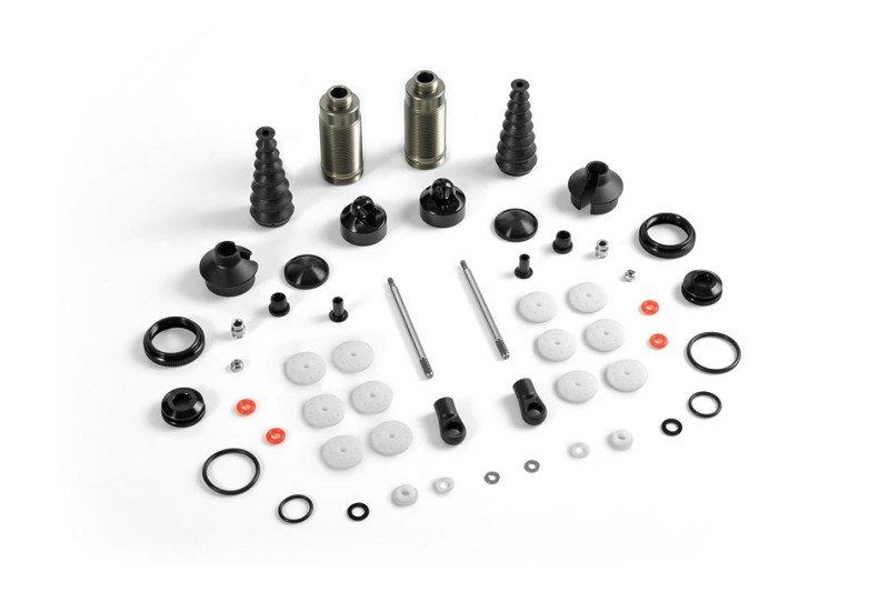 XRAY 358105 XB8 Front Shock Absorbers + Boots Complete Set (2)