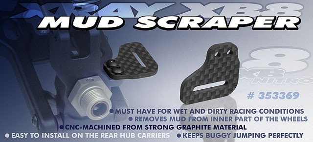 XRAY 353369 Mud Scraper - Graphite - Set