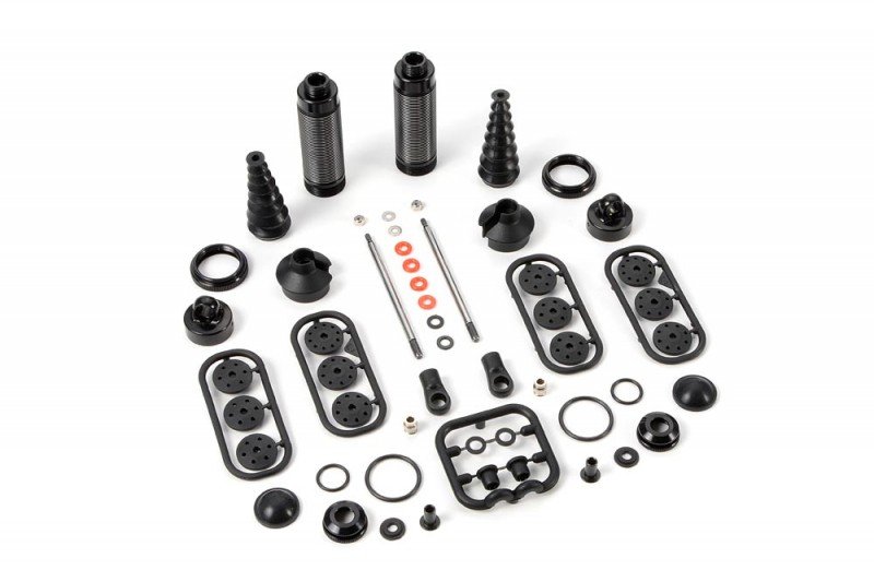 XRAY 358210 XT9 Rear Shock Absorbers + Boots Complete Set (2)