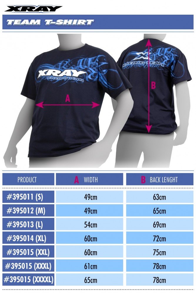XRAY 395015XXXXL Team T-Shirt (XXXXL)