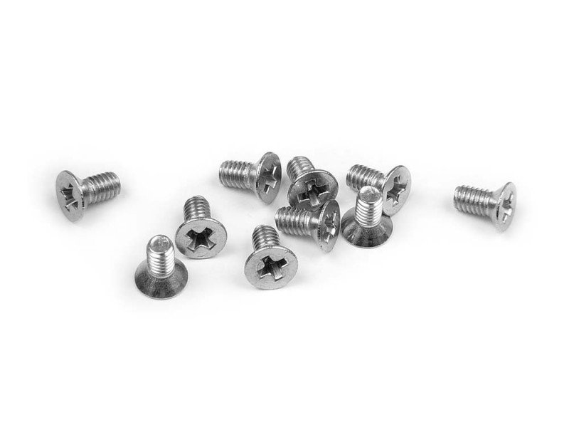 XRAY 910255 Screw Phillips FH M2.5x5 - Stainless  (10)