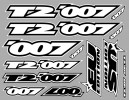 XRAY 397322 T2'007 Sticker for Body - White - Die-Cut