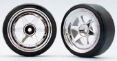 Yokomo ZR-DR14 - 6-Spoke Chrome Narrow w/DR02